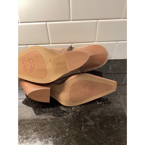 NWT Vince Camuto Women's Leather Suede Nerlinji Ankle Boots Brown Size 7.5M - Picture 7 of 9